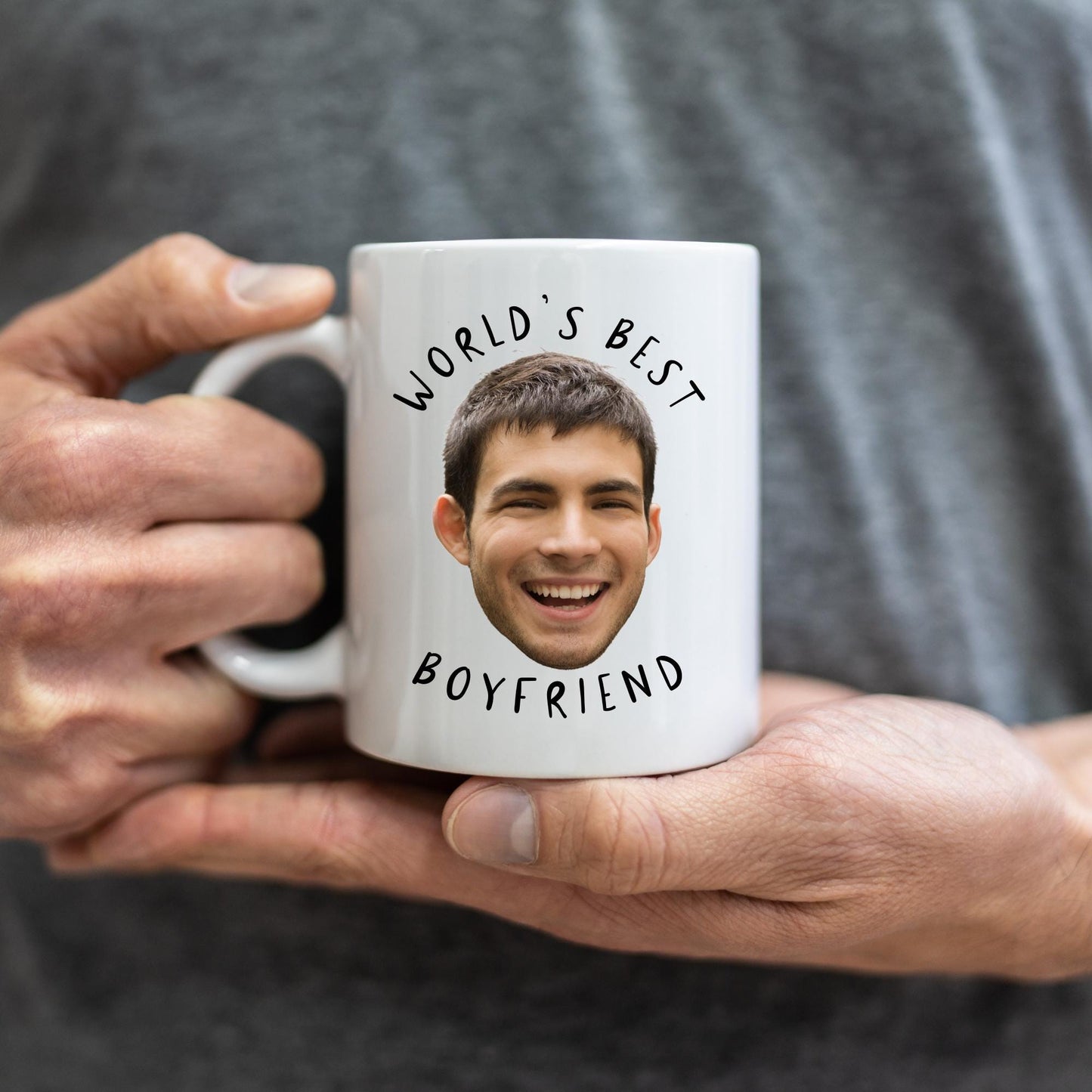 Boyfriend Photo Mug - Husband Birthday Gift - Personalised Funny Face - Valentine's Day Gift - Anniversary Present
