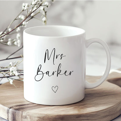 Mr & Mrs Mug Personalised Wedding Newly Weds Gift