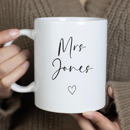 Mr & Mrs Mug Personalised Wedding Newly Weds Gift