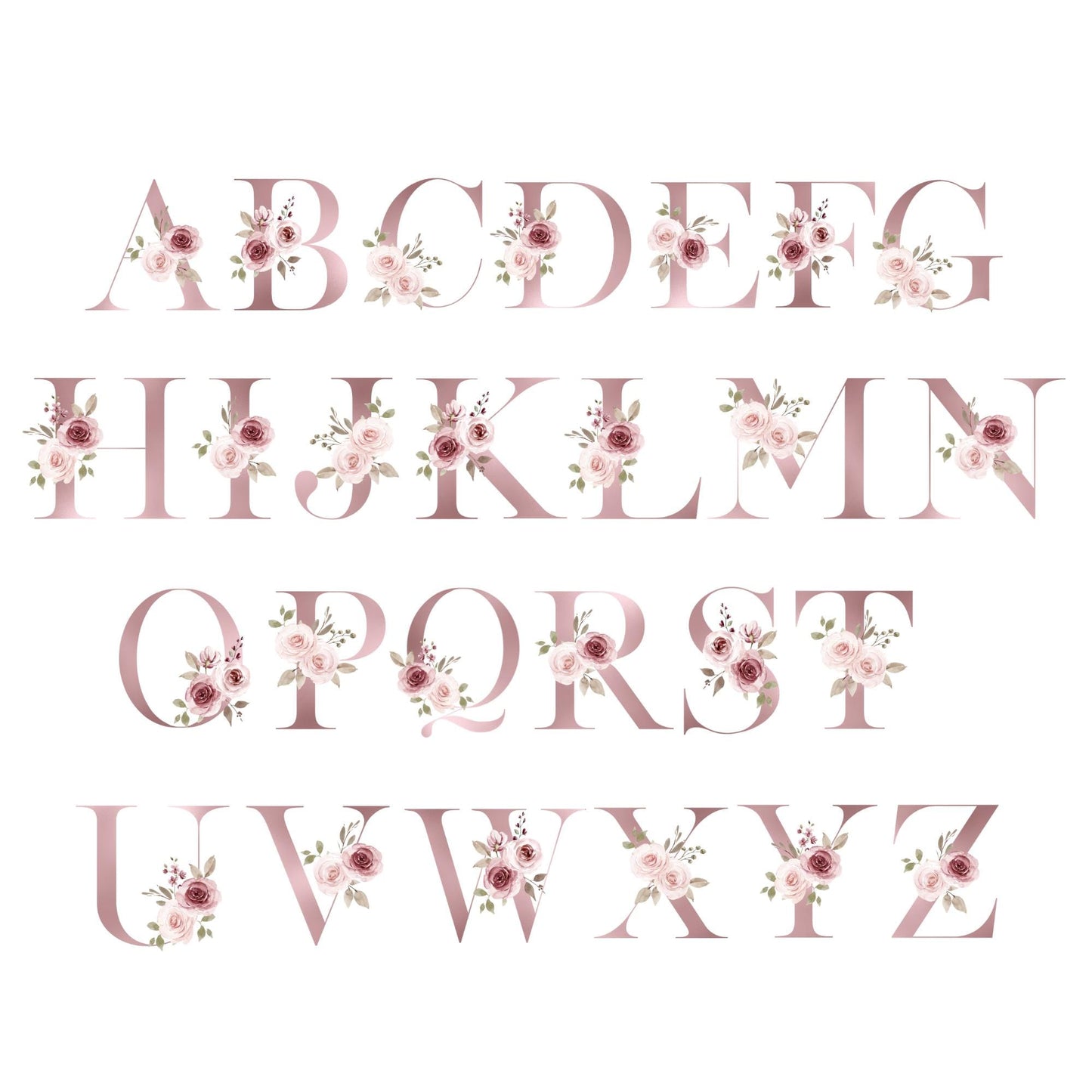 Personalised Notebook: Monogram Initial Floral Notepad Gift