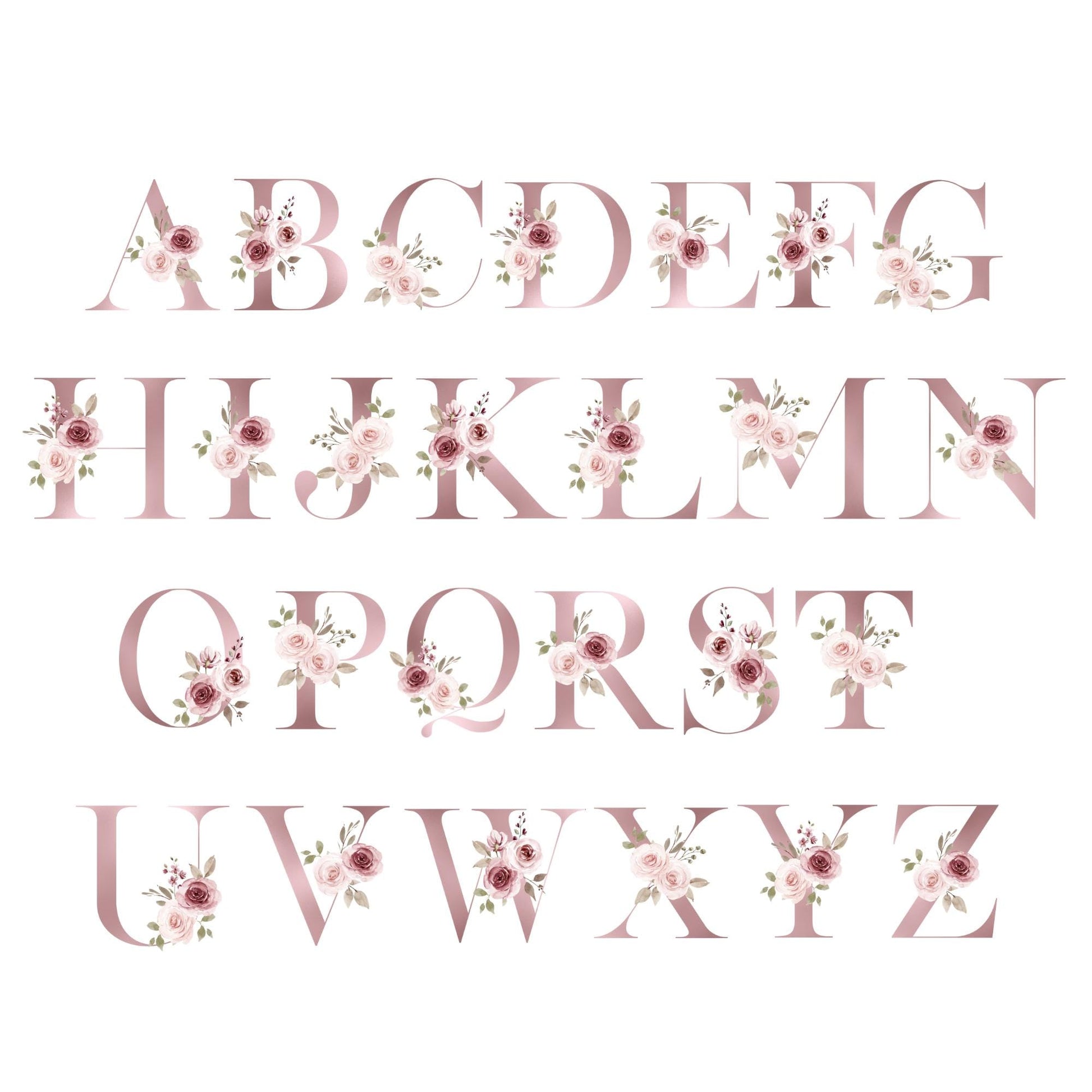 Personalised Notebook: Monogram Initial Floral Notepad Gift