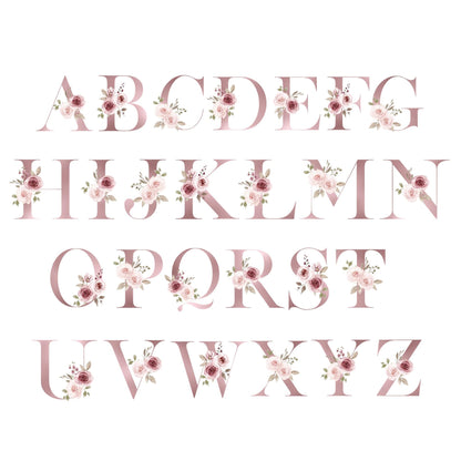 Personalised Notebook: Monogram Initial Floral Notepad Gift