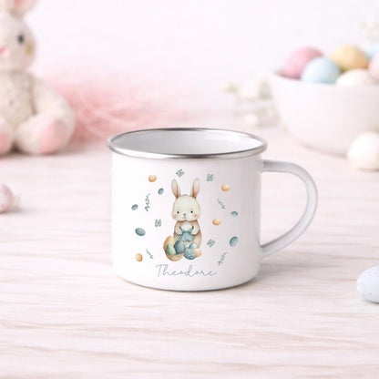 Personalised Easter Mug Children's Enamel Kids Cup Gift