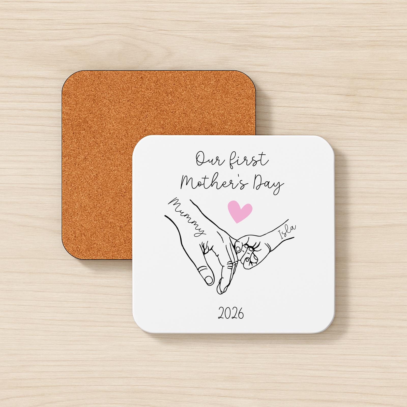 First Mother's Day Personalised Mug Holding Hands 2025 Mummy & Baby