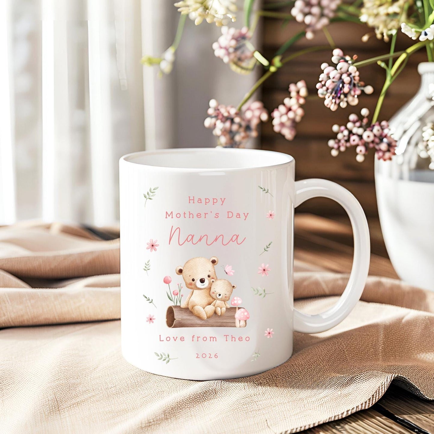 Mother's Day Personalised Mug First As Grandma Granny Nanny Mummy Grandchild Gift For Mum