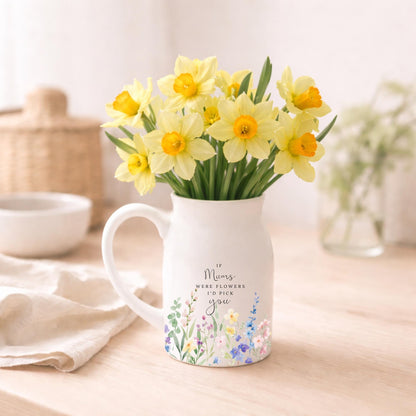 Personalised Vase Mother's Day Mummy Grandma Nanny Mum Ceramic Flower Jug Birthday Gift