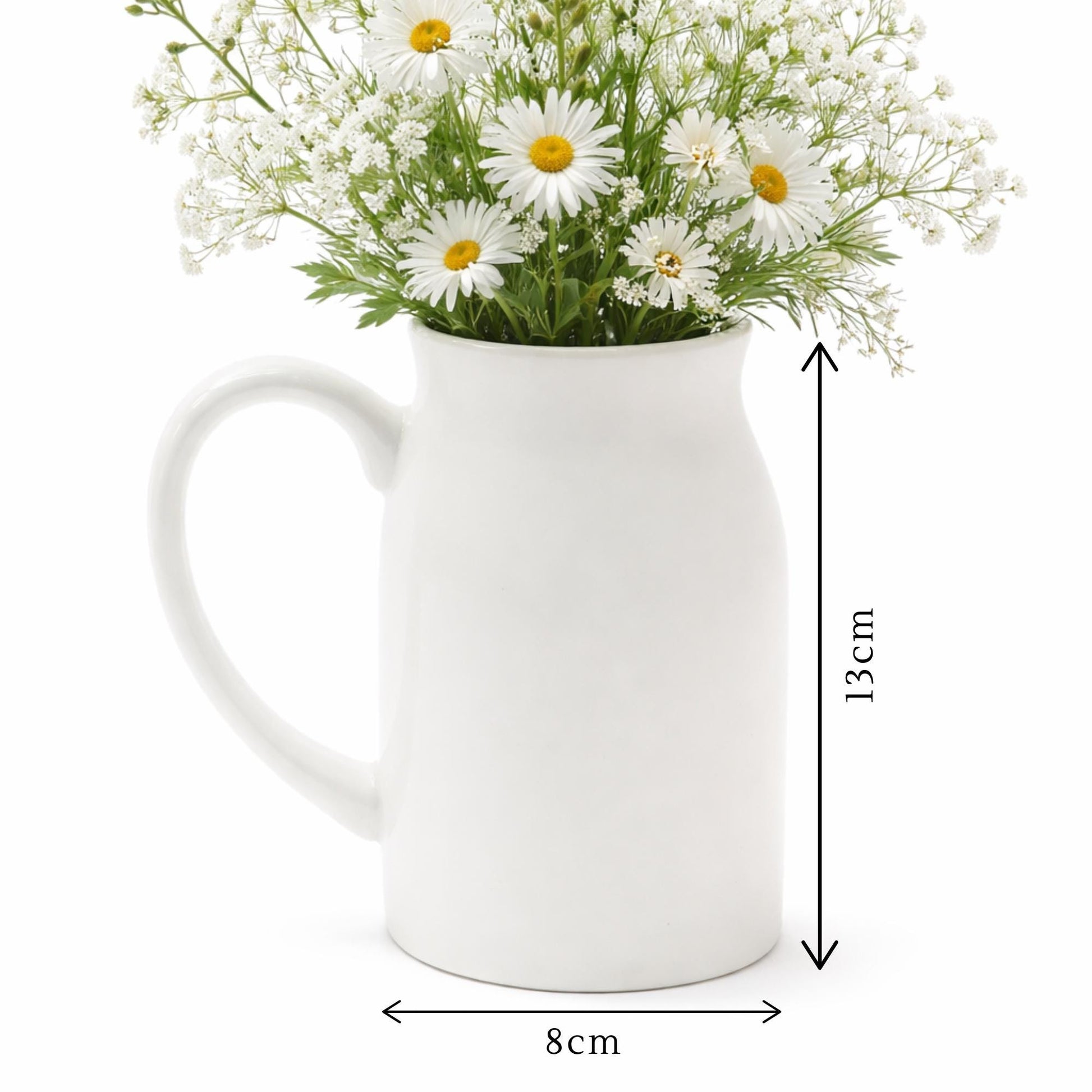 Personalised Vase Mother's Day Mummy Grandma Nanny Mum Ceramic Flower Jug Neutral Birthday Gift