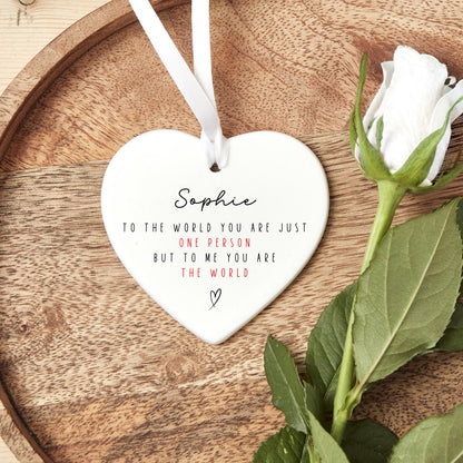 Personalised Valentine's Day Keepsake Boyfriend Girlfriend Gift - Ceramic Heart