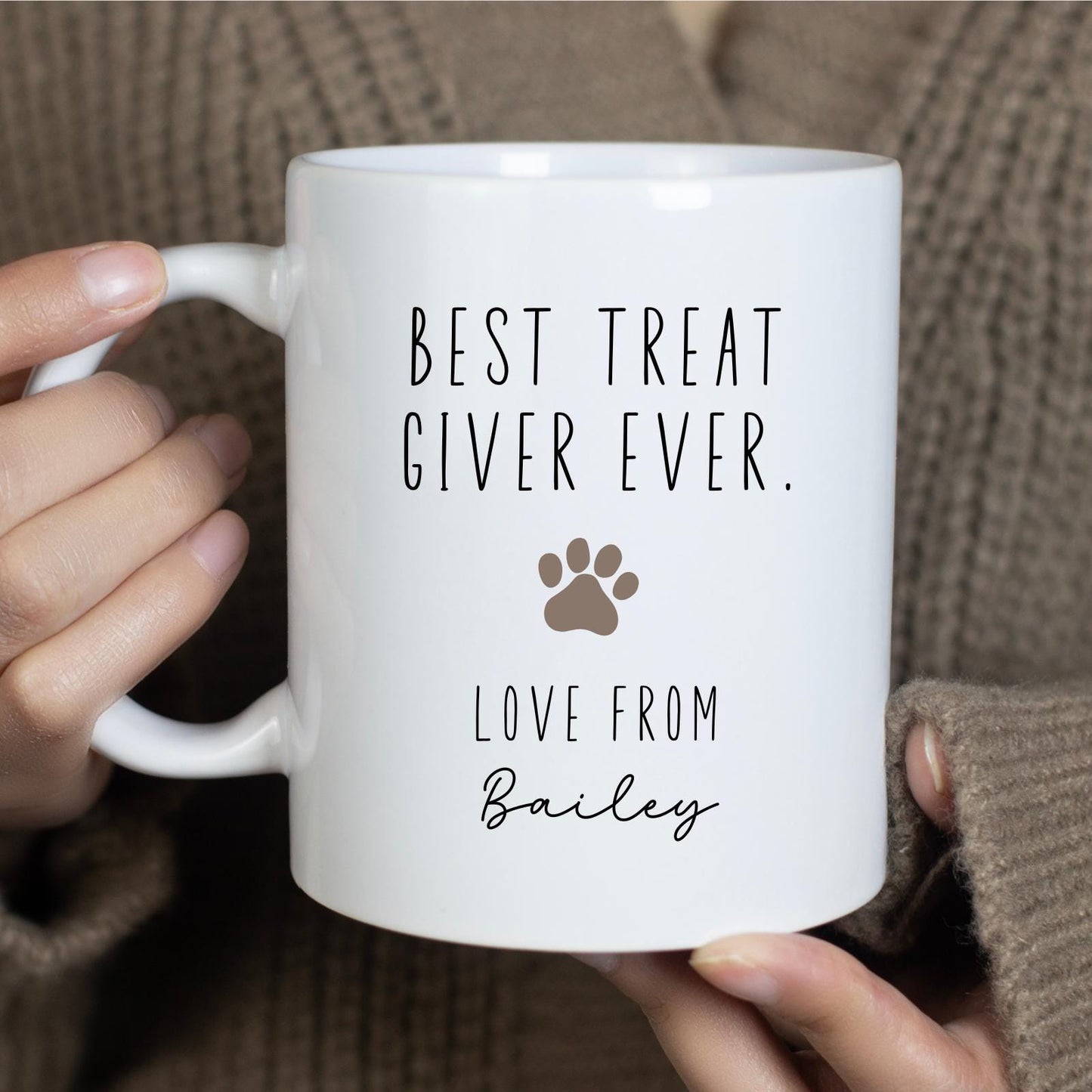 Personalised Dog Mum Photo Mug - Best Treat Giver Mother's Day Birthday Gift From The Dog
