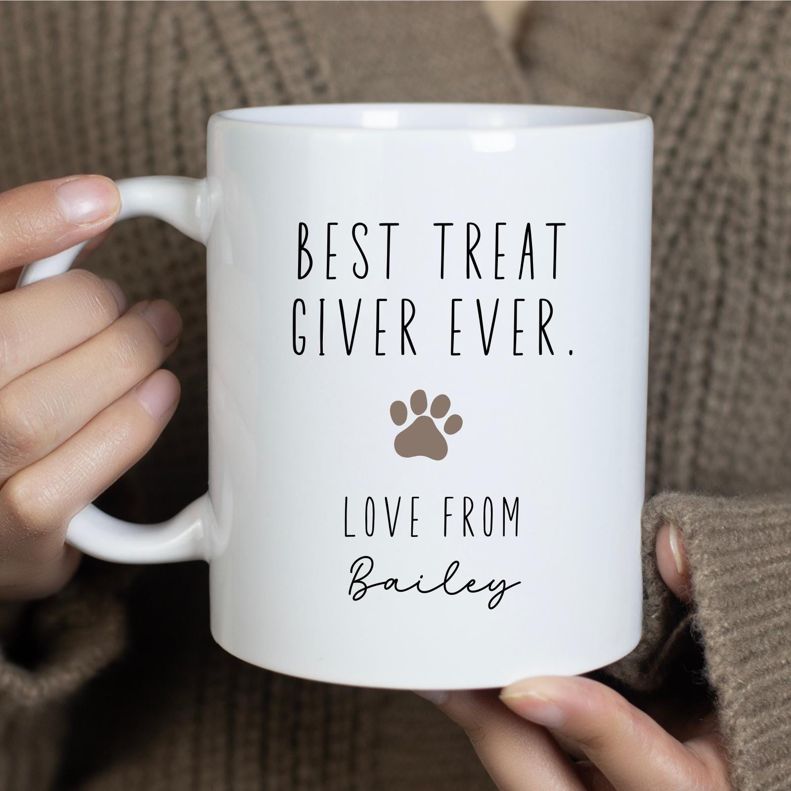 Personalised Dog Mum Photo Mug - Best Treat Giver Mother's Day Birthday Gift From The Dog