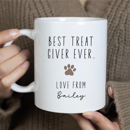 Personalised Dog Mum Photo Mug - Best Treat Giver Mother's Day Birthday Gift From The Dog