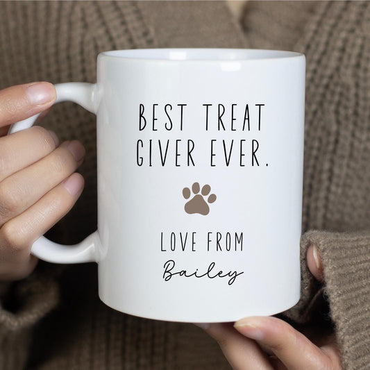 Personalised Dog Mum Photo Mug - Best Treat Giver Mother's Day Birthday Gift From The Dog