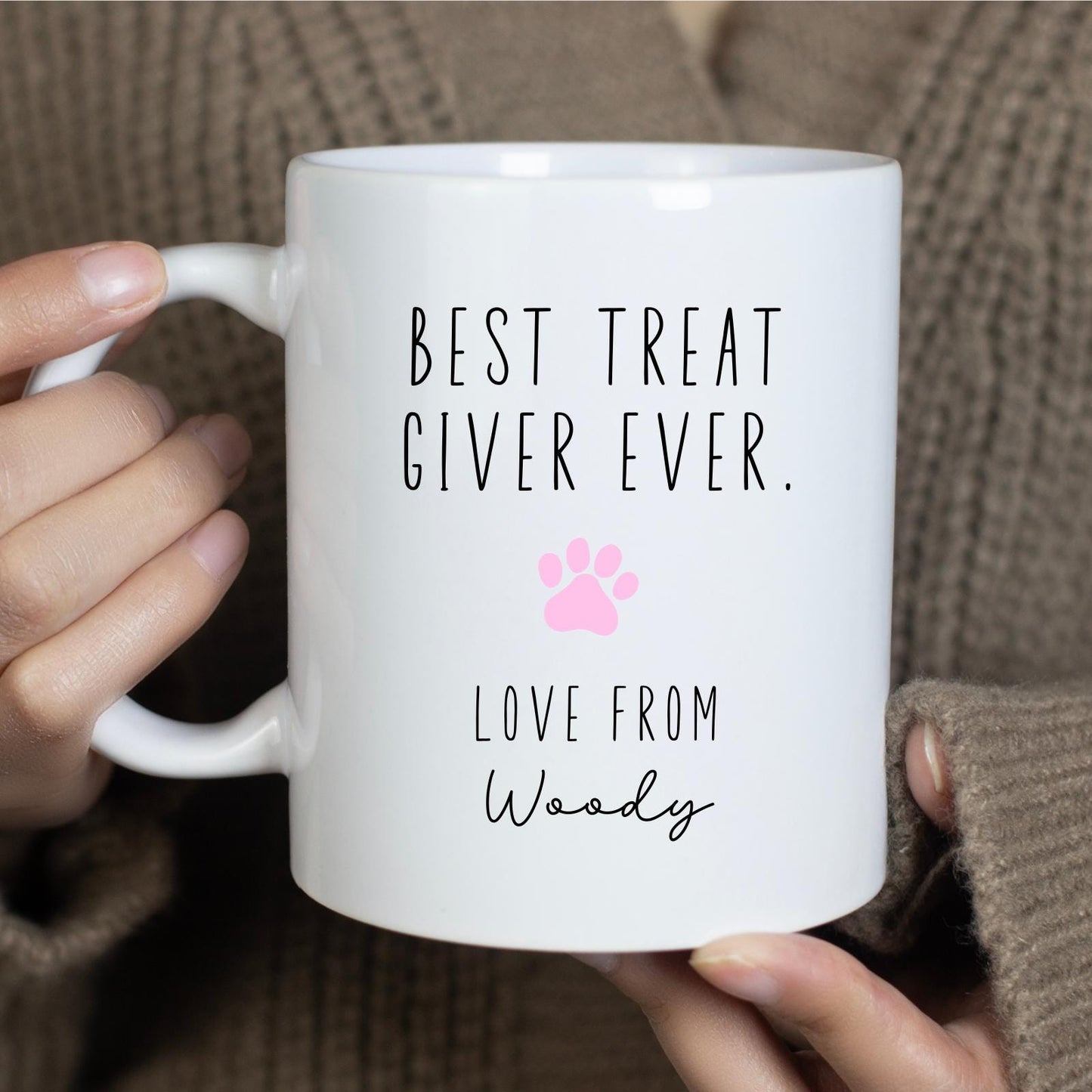 Personalised Dog Mum Photo Mug - Best Treat Giver Mother's Day Birthday Gift From The Dog