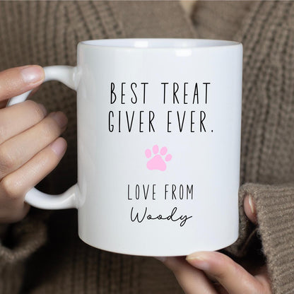 Personalised Dog Mum Photo Mug - Best Treat Giver Mother's Day Birthday Gift From The Dog