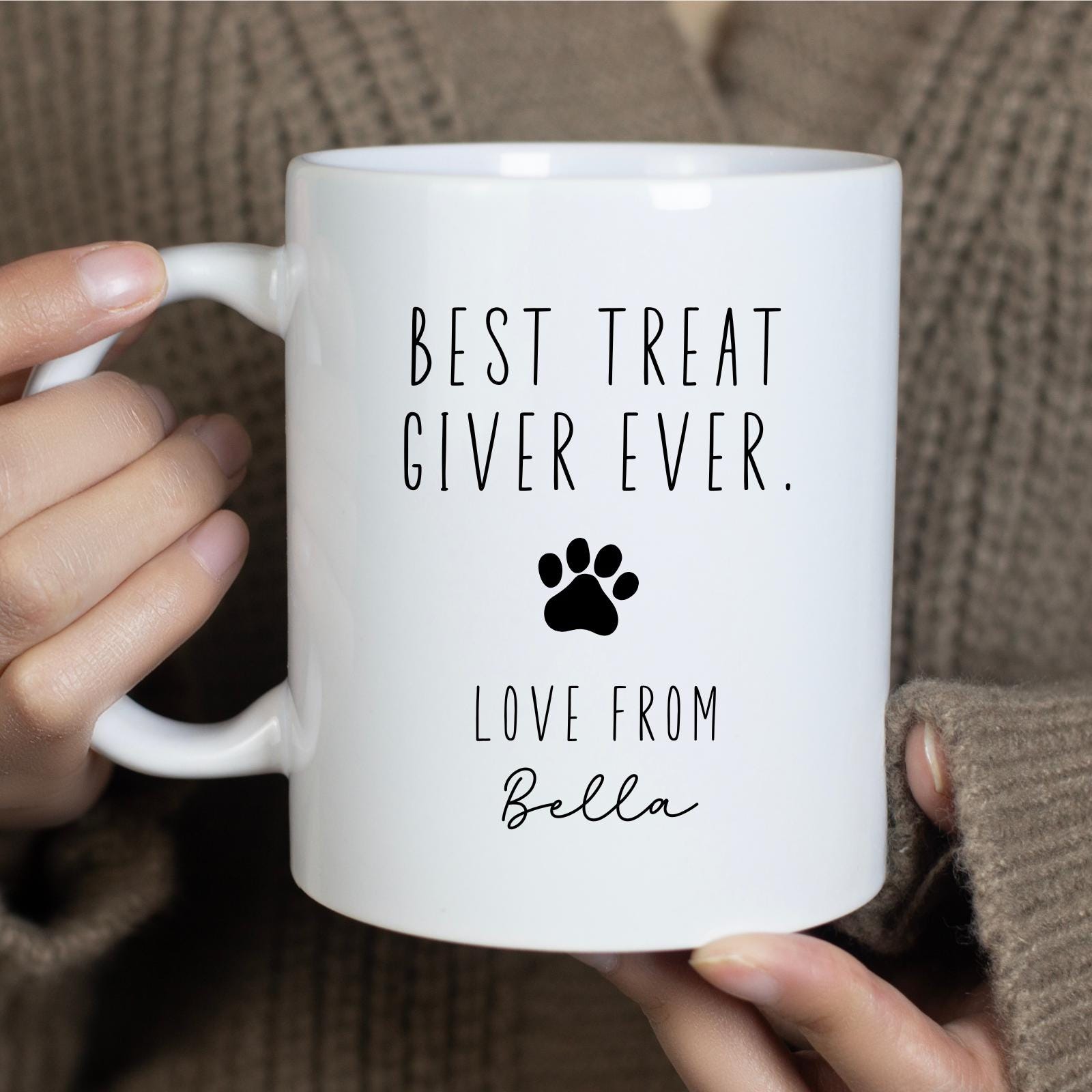 Personalised Dog Mum Photo Mug - Best Treat Giver Mother's Day Birthday Gift From The Dog