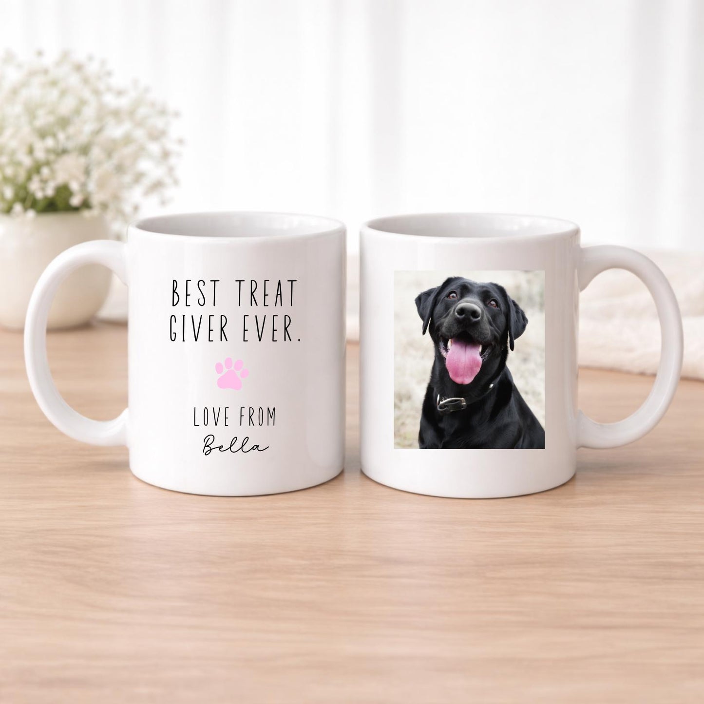 Personalised Dog Mum Photo Mug - Best Treat Giver Mother's Day Birthday Gift From The Dog