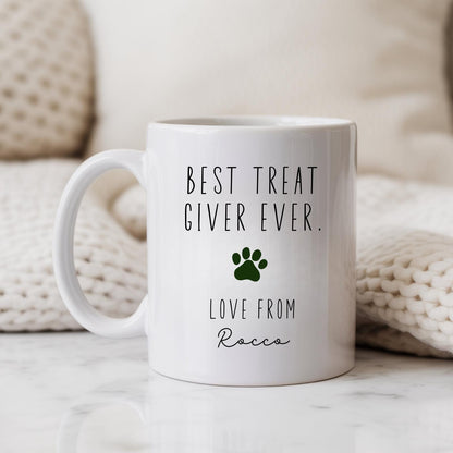 Personalised Dog Mum Photo Mug - Best Treat Giver Mother's Day Birthday Gift From The Dog