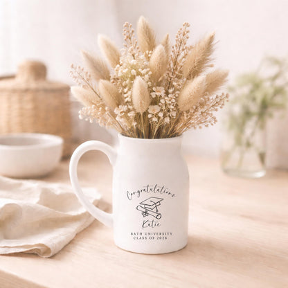 Personalised Graduation Gift Vase Class of 2026 University Ceramic Gift
