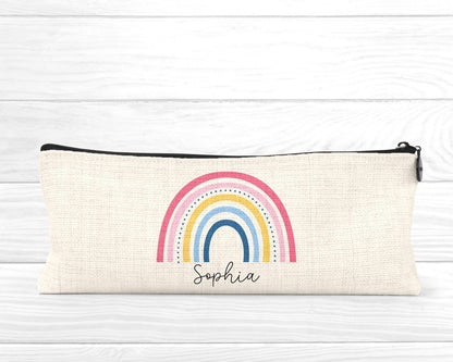 Personalised Teacher Pencil Case: End of Term Gift, Linen Stationery