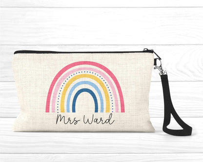 Personalised Teacher Pencil Case: End of Term Gift, Linen Stationery