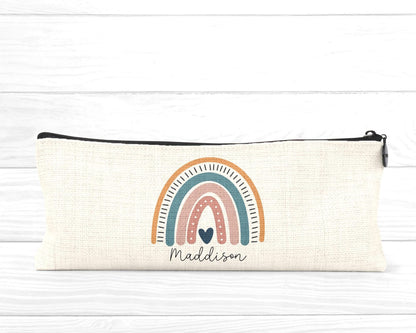 Personalised Teacher Pencil Case: End of Term Gift, Linen Stationery