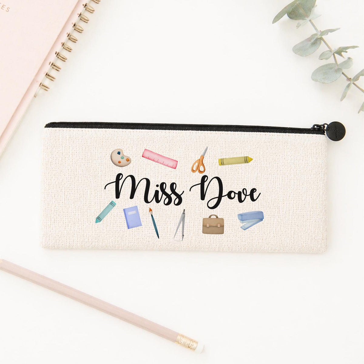 Teacher Thank you Gift Personalised Pencil Case With Name