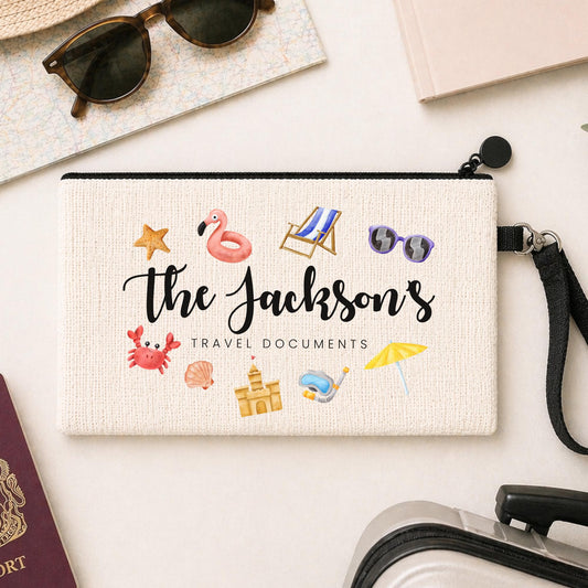 Family Passport Holder Travel Documents Personalised Pouch