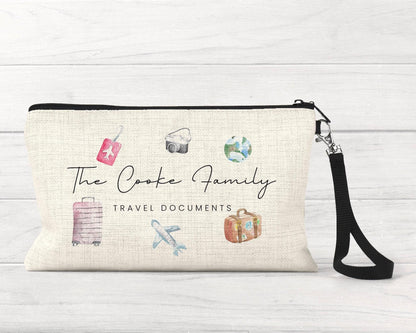 Family Passport Holder Travel Documents Personalised Pouch