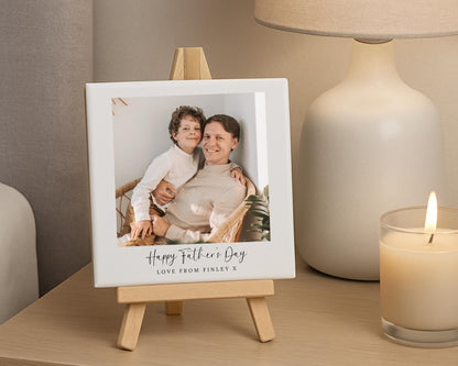 Personalised Father's Day Ceramic Photo Tile With Text Dad Daddy Grandad Gift