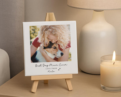 Personalised Dog Dad Mum Ceramic Photo Tile With Text Gift