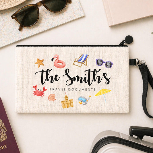 Family Passport Holder Travel Documents Personalised Pouch