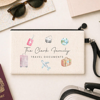Family Passport Holder Travel Documents Personalised Pouch