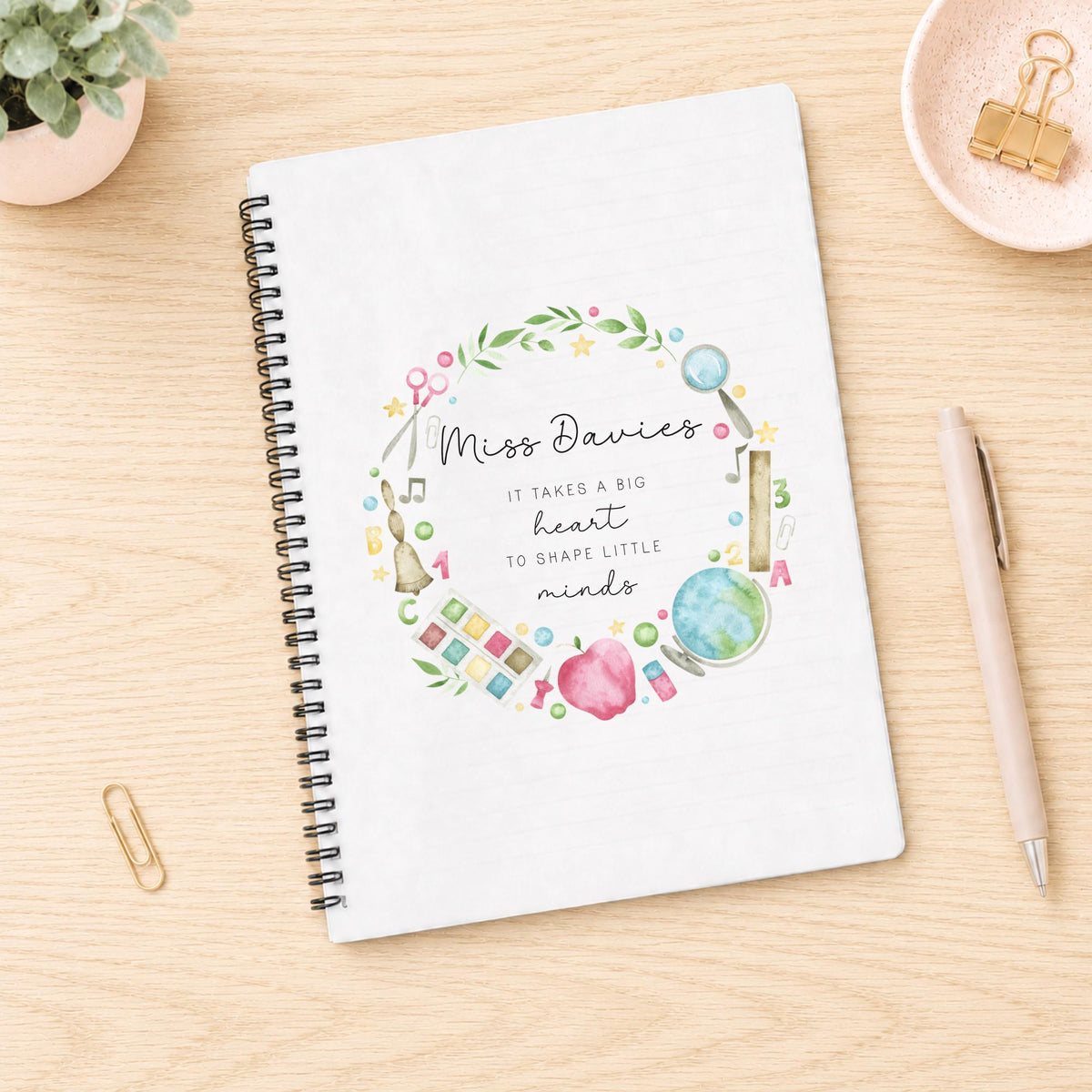 Personalised Teacher Notebook: End of Term Gift, A5 or A4