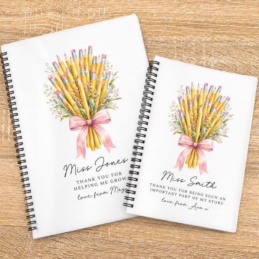 Personalised Teacher Gift Notebook End of Term School Term Notepad