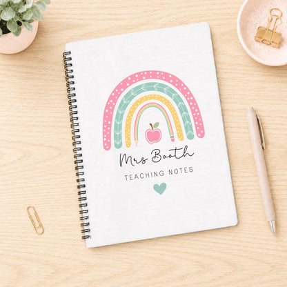 Personalised Teacher Notebook: End of Term Gift, A5/A4 Notepad