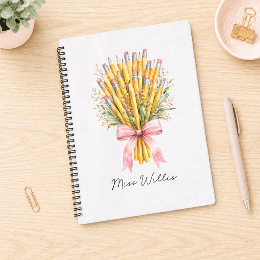 Personalised Teacher Gift Notebook End of Term School Term Notepad
