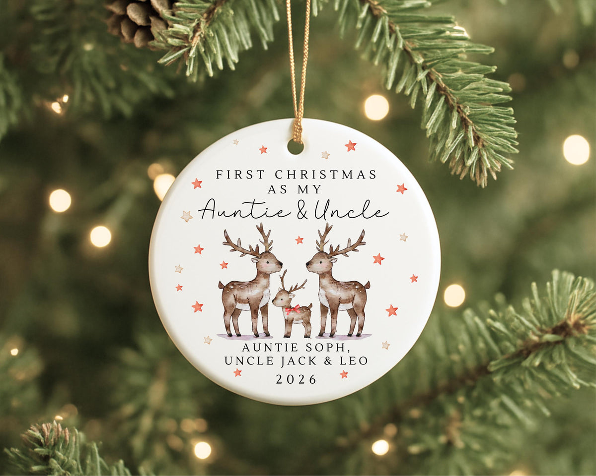 First Christmas As Grandparents Bauble Ornament Personalised Family Xmas Decoration Gift