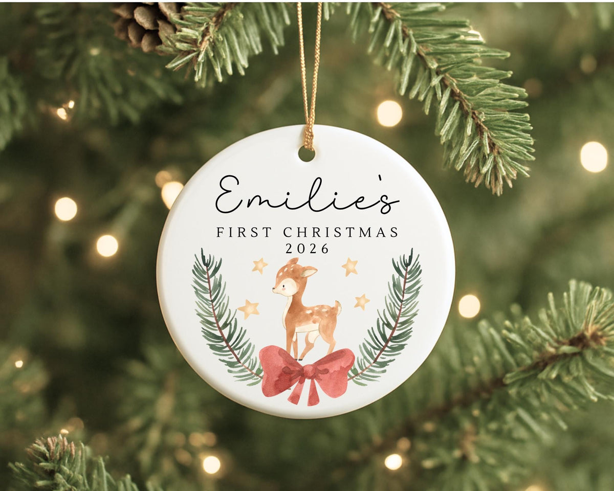 Personalised First Christmas Decoration Baby's First Xmas Tree Ornament Gift