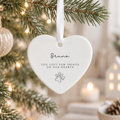 Christmas Memorial Decoration Pet Loss Dog Cat Memory Ceramic Keepsake