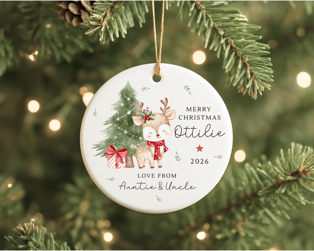Personalised Children's Christmas Ornament Baby First Xmas Decoration 2025 Gift