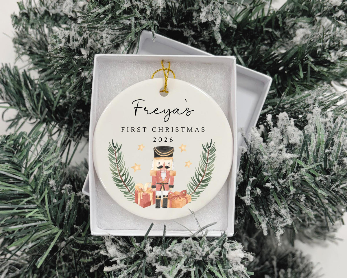 Personalised First Christmas Decoration Baby's First Xmas Tree Ornament Gift