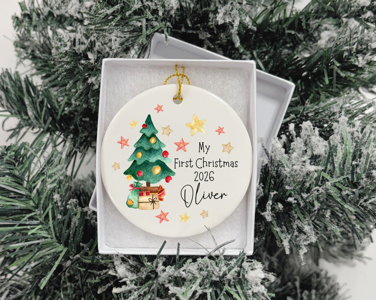 My First Christmas Decoration Personalised Baby Xmas Tree Ornament 2025 Gift