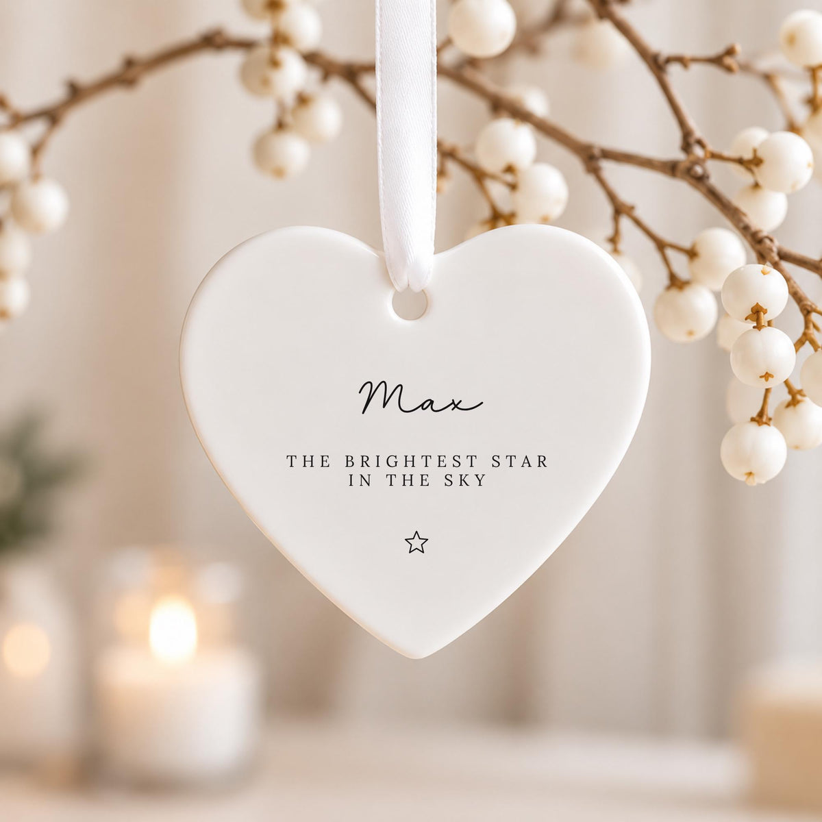 Christmas Memorial Decoration Family Baby Child Loss Memory Ceramic Keepsake