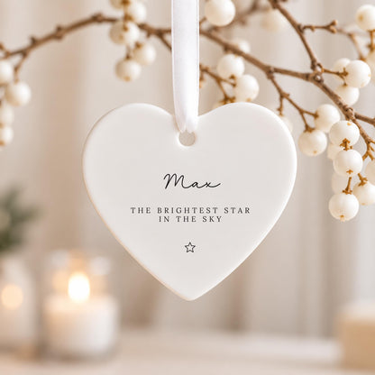 Christmas Memorial Decoration Family Baby Child Loss Memory Ceramic Keepsake