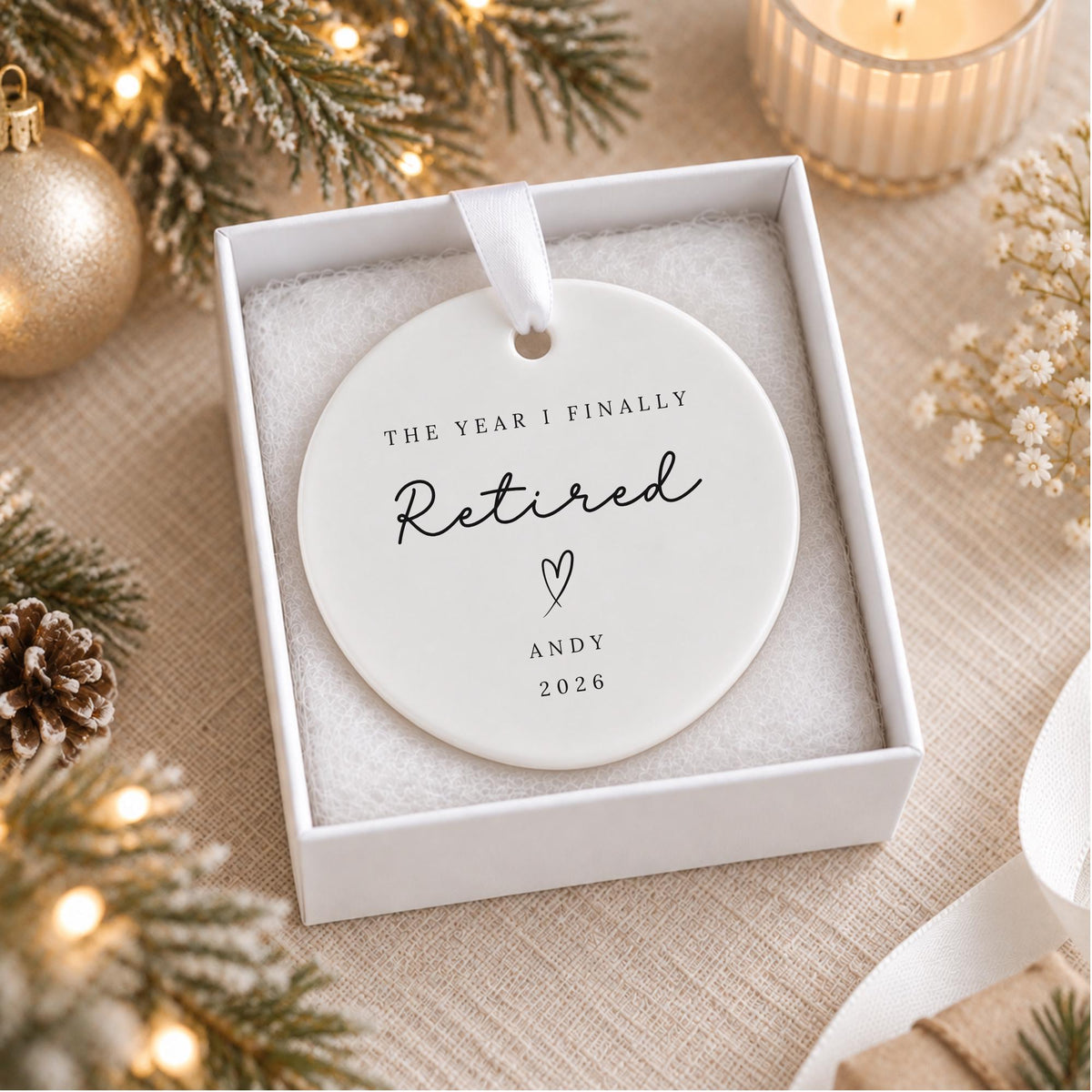 First Christmas Engaged Decoration Couple Engagement Ceramic Keepsake Gift