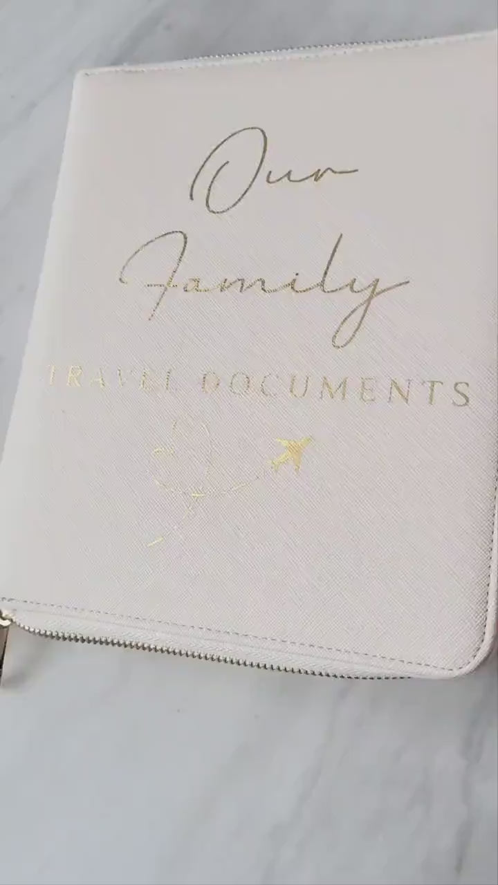 Family Passport Holder Travel Documents Personalised Pouch