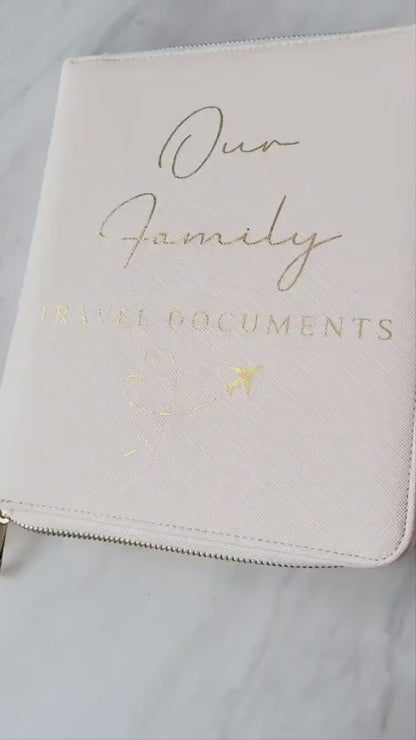 Family Passport Holder Travel Documents Personalised Pouch