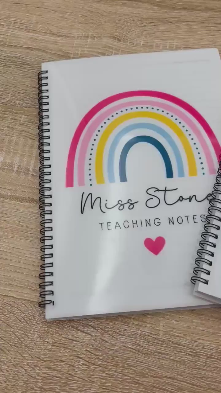 Personalised Teacher Gift Notebook End of School Term Thank you Present