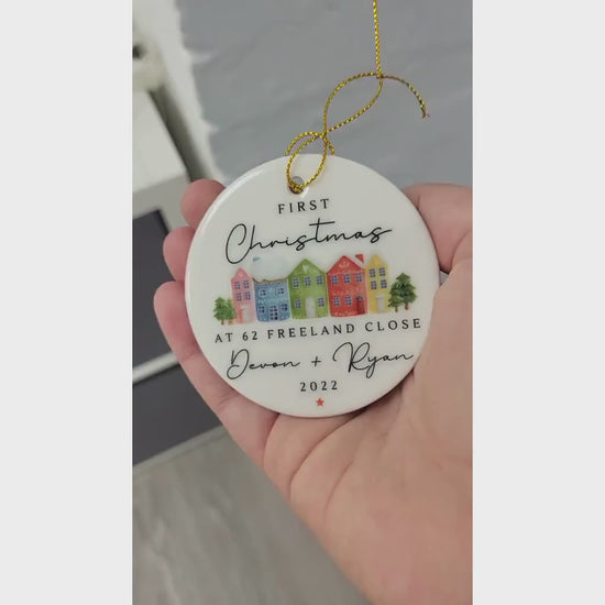 First Christmas In New Home Decoration Personalised Couple Ornament Moving House Gift