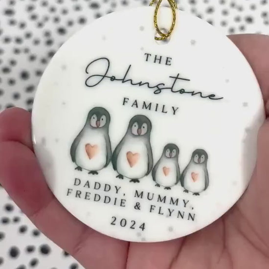 Family Christmas Ornament Personalised Names Decoration 2024 Gift